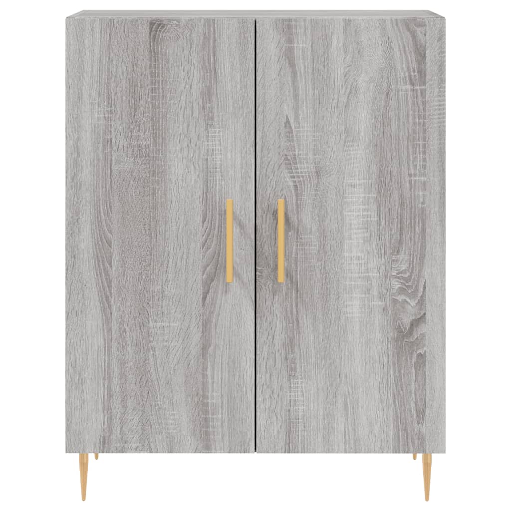 vidaXL Aparador alto madera contrachapada gris sonoma 69,5x34x180 cm