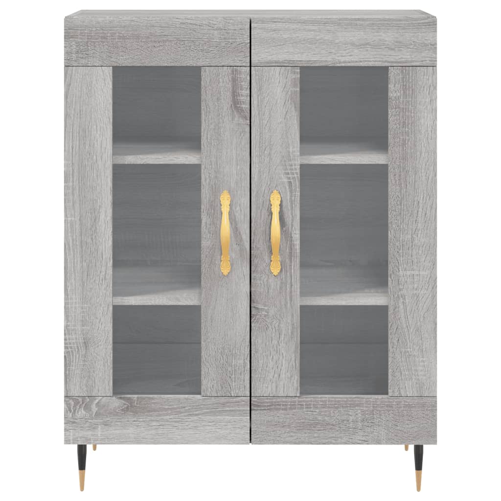 vidaXL Aparador alto madera contrachapada gris sonoma 69,5x34x180 cm