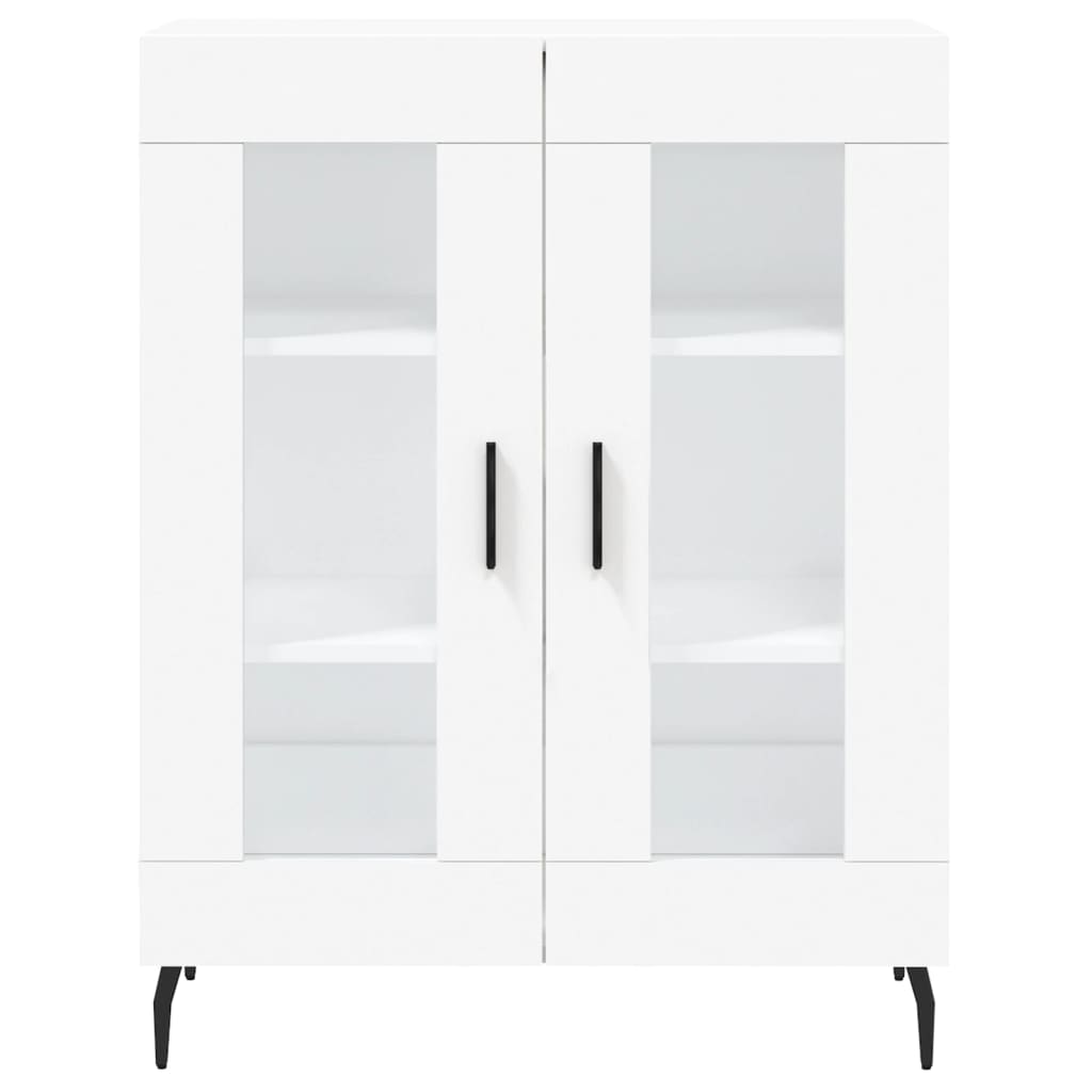 vidaXL Aparador alto madera contrachapada blanco 69,5x34x180 cm