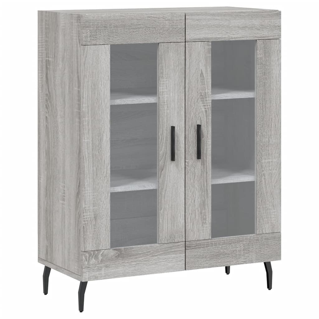 vidaXL Aparador alto madera contrachapada gris sonoma 69,5x34x180 cm