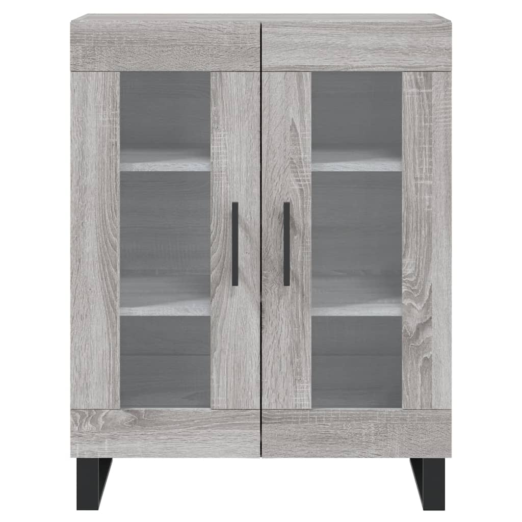 vidaXL Aparador alto madera contrachapada gris sonoma 69,5x34x180 cm