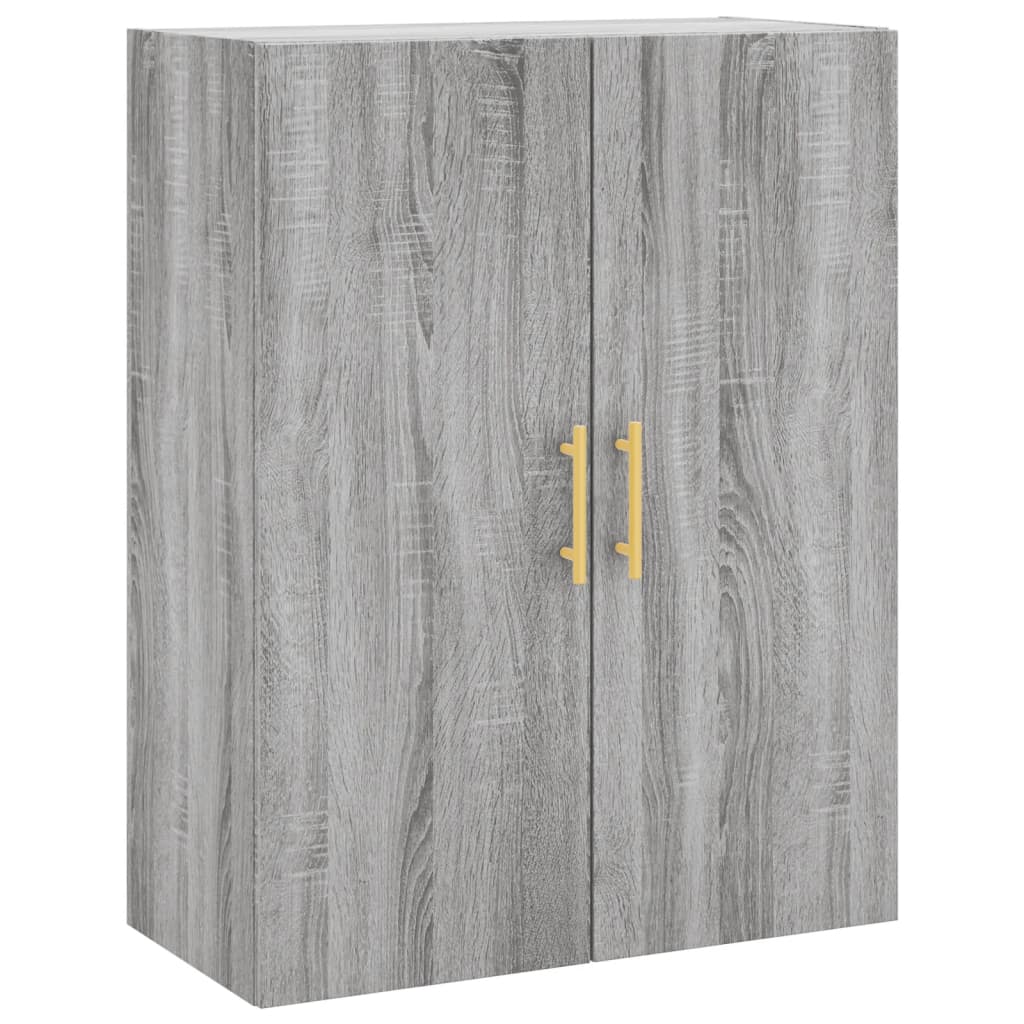 vidaXL Aparador alto madera contrachapada gris sonoma 69,5x34x180 cm