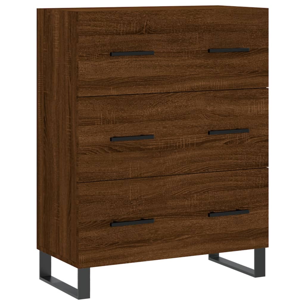 vidaXL Aparador alto madera contrachapada marrón roble 69,5x34x180 cm