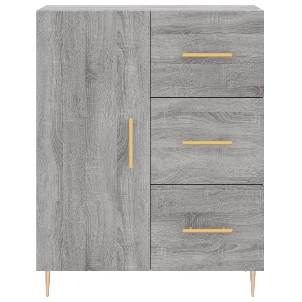 vidaXL Aparador alto madera contrachapada gris sonoma 69,5x34x180 cm