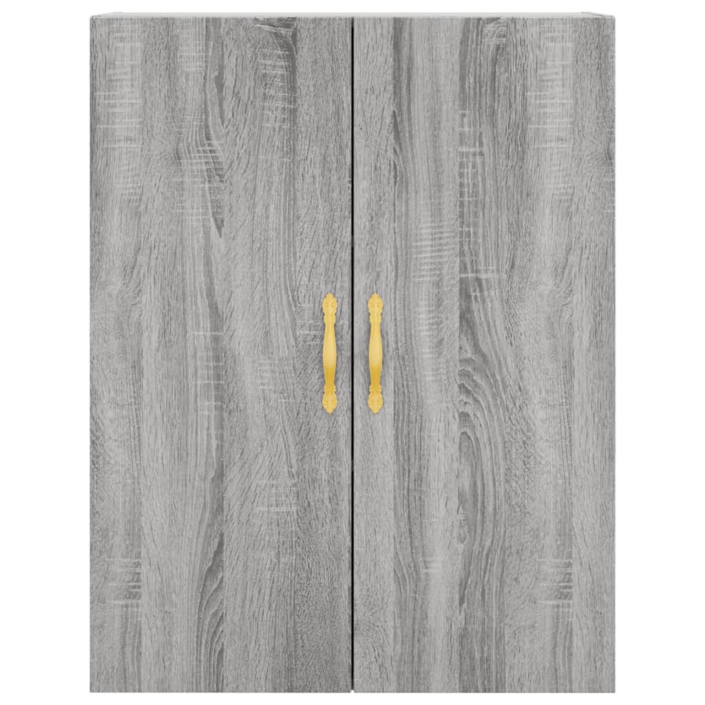 vidaXL Aparador alto madera contrachapada gris sonoma 69,5x34x180 cm