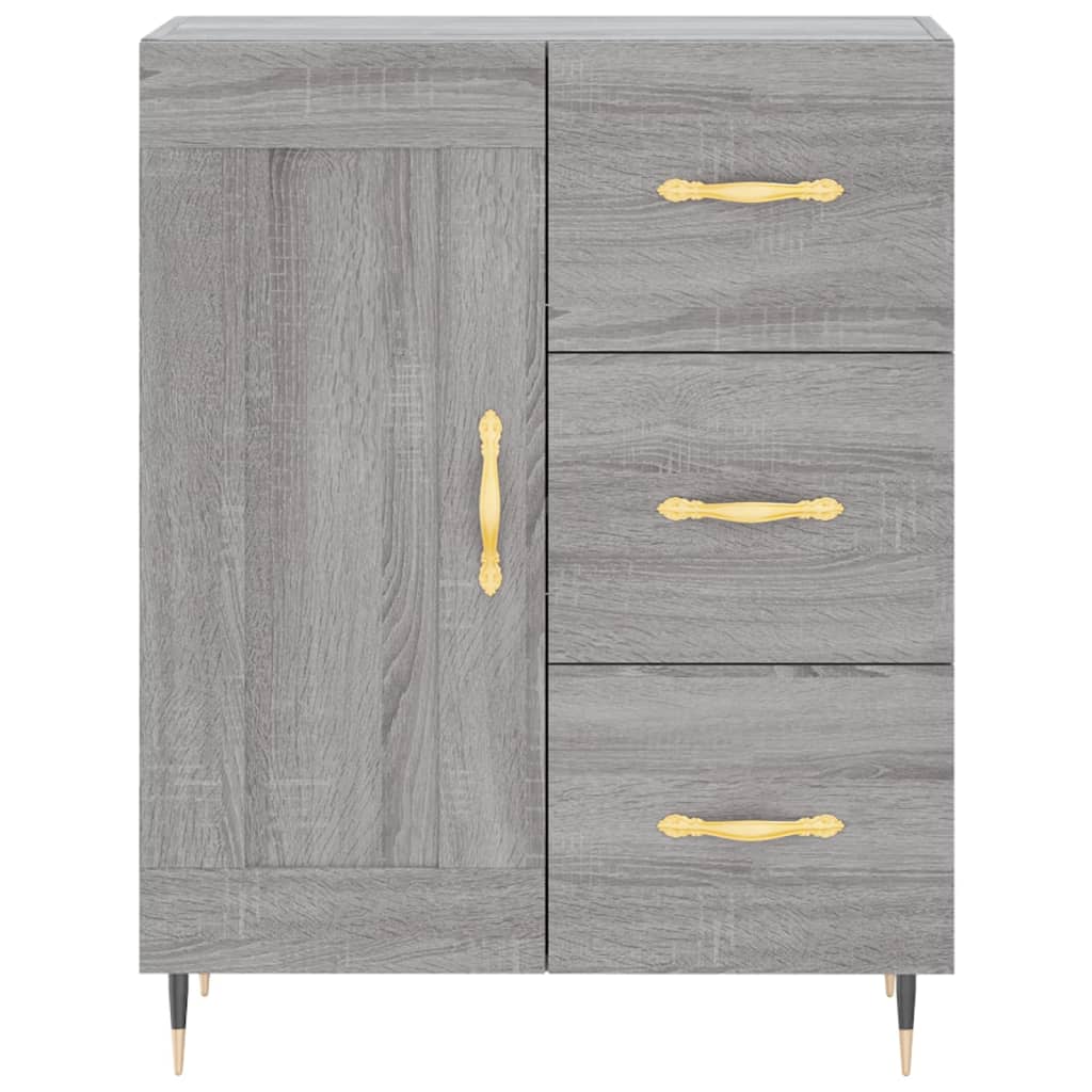 vidaXL Aparador alto madera contrachapada gris sonoma 69,5x34x180 cm