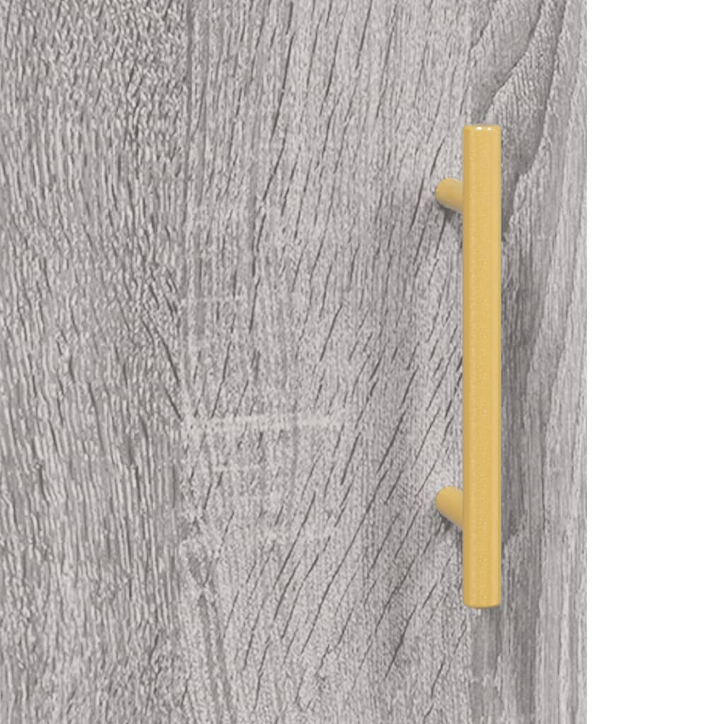 vidaXL Aparador alto madera contrachapada gris sonoma 69,5x34x180 cm