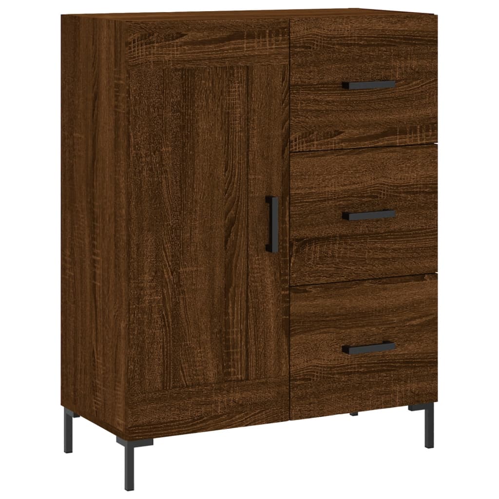 vidaXL Aparador alto madera contrachapada marrón roble 69,5x34x180 cm