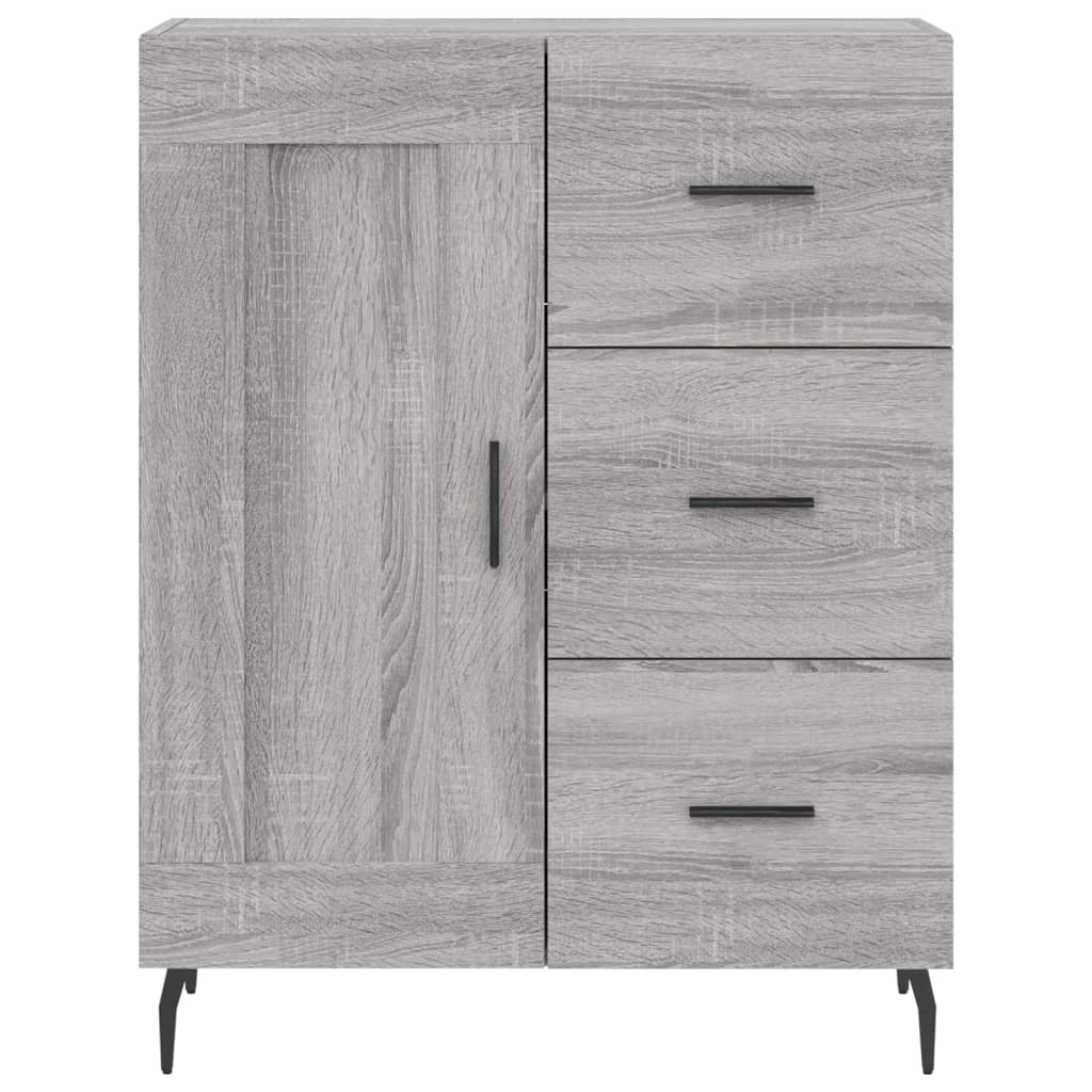 vidaXL Aparador alto madera contrachapada gris sonoma 69,5x34x180 cm