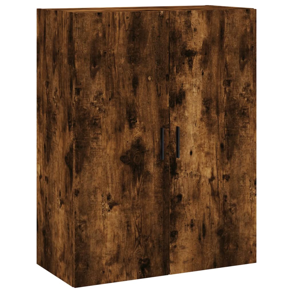 vidaXL Aparador alto madera contrachapada roble ahumado 69,5x34x180 cm