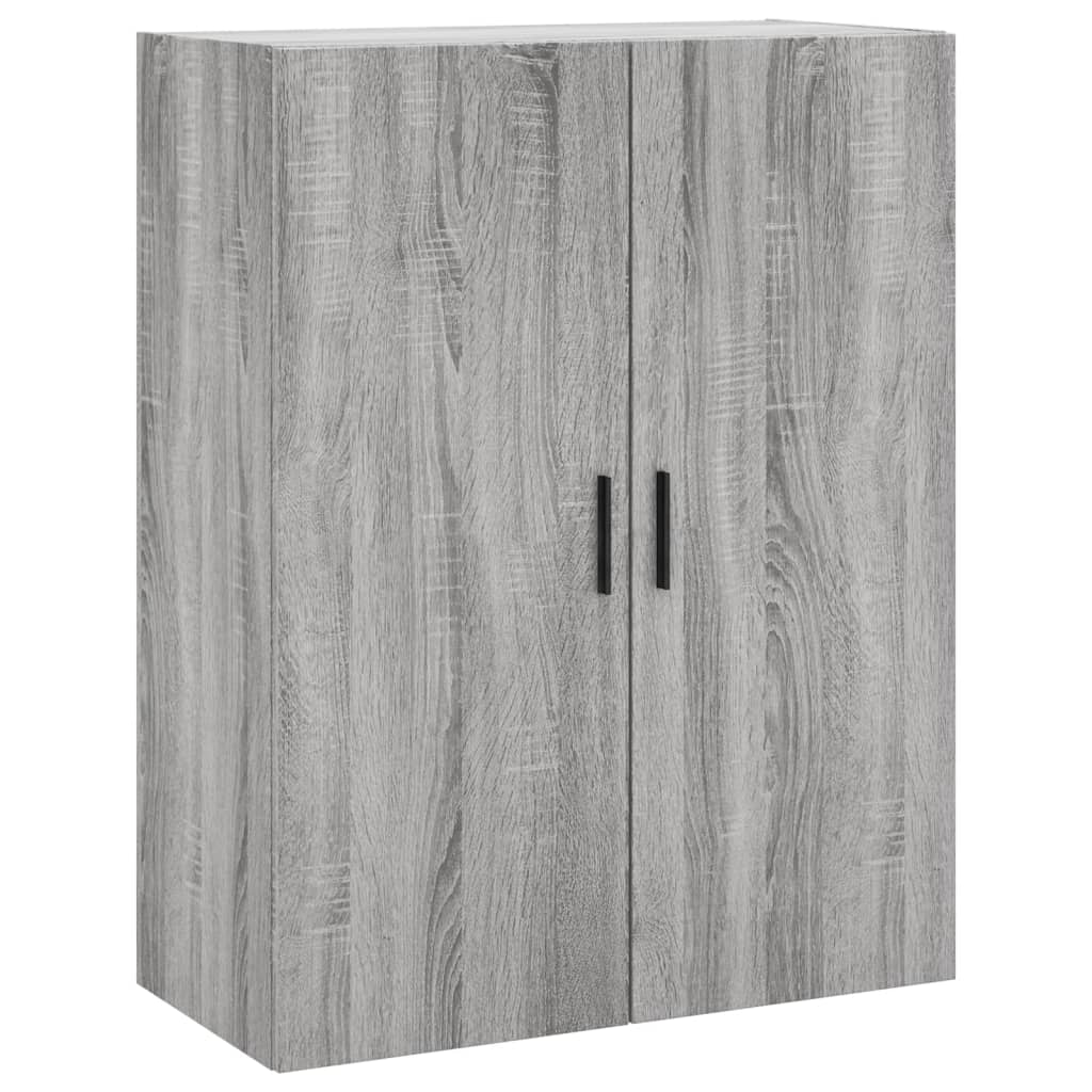 vidaXL Aparador alto madera contrachapada gris sonoma 69,5x34x180 cm