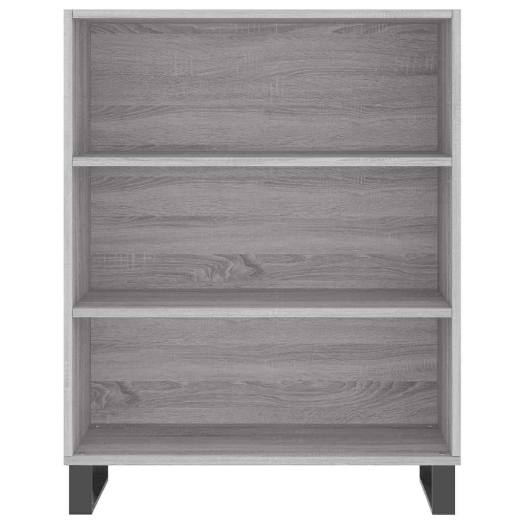 vidaXL Aparador alto madera contrachapada gris sonoma 69,5x34x180 cm