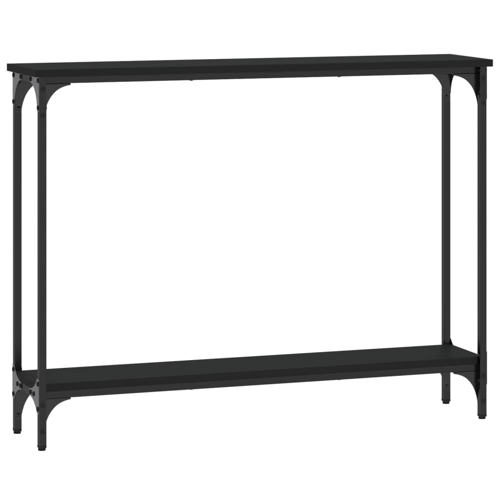 vidaXL Mesa consola madera de ingeniería negra 100x22,5x75 cm