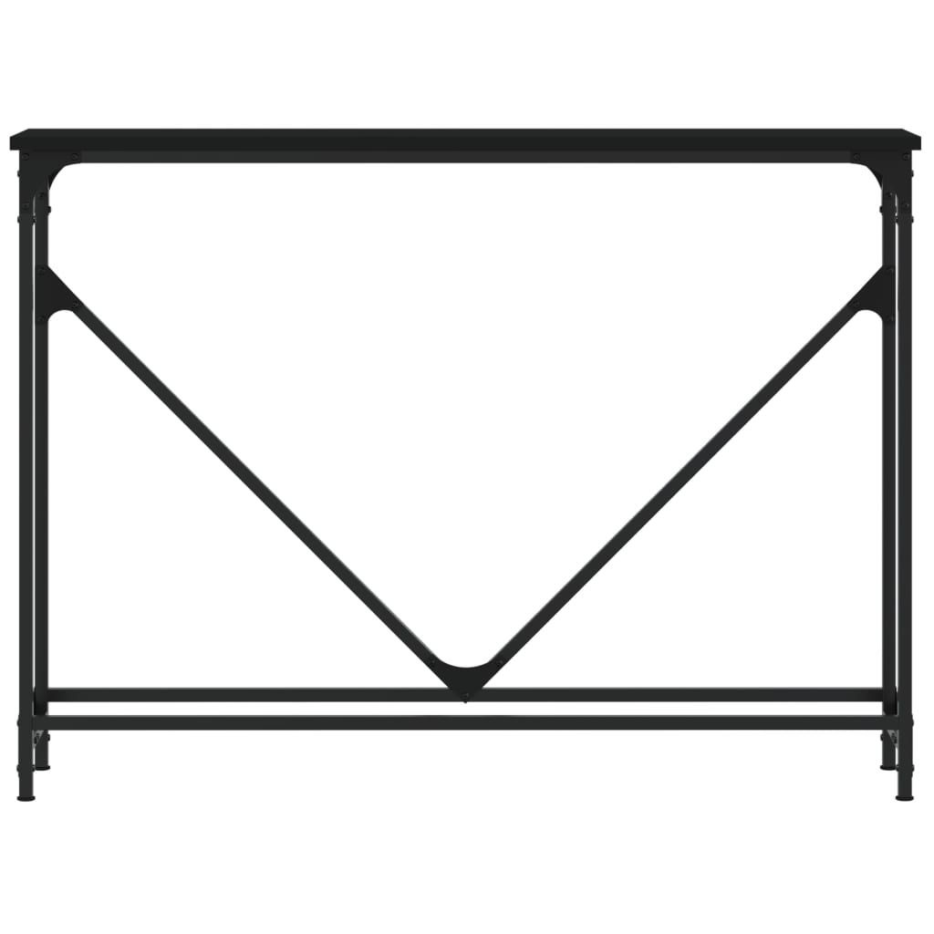 vidaXL Mesa consola madera de ingeniería negra 102x22,5x75 cm