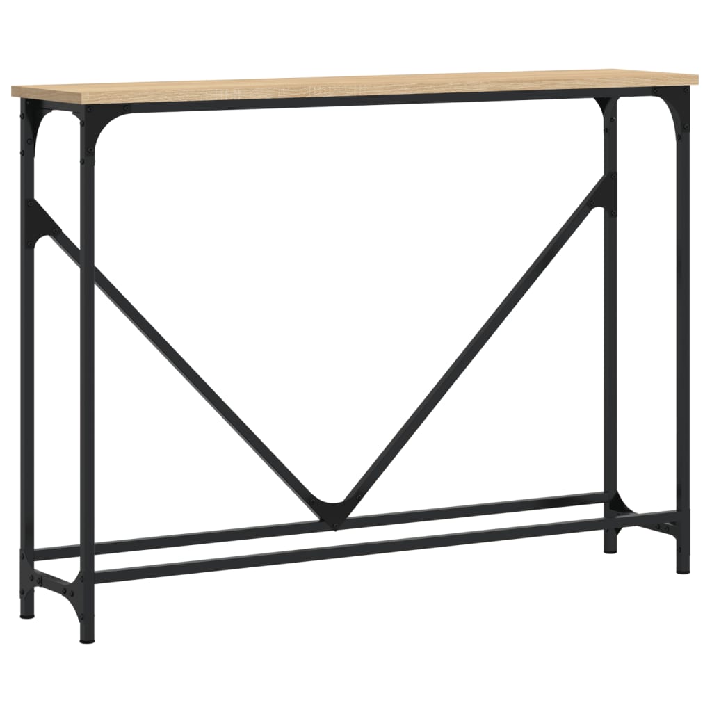 vidaXL Mesa consola madera de ingeniería roble Sonoma 102x22,5x75 cm