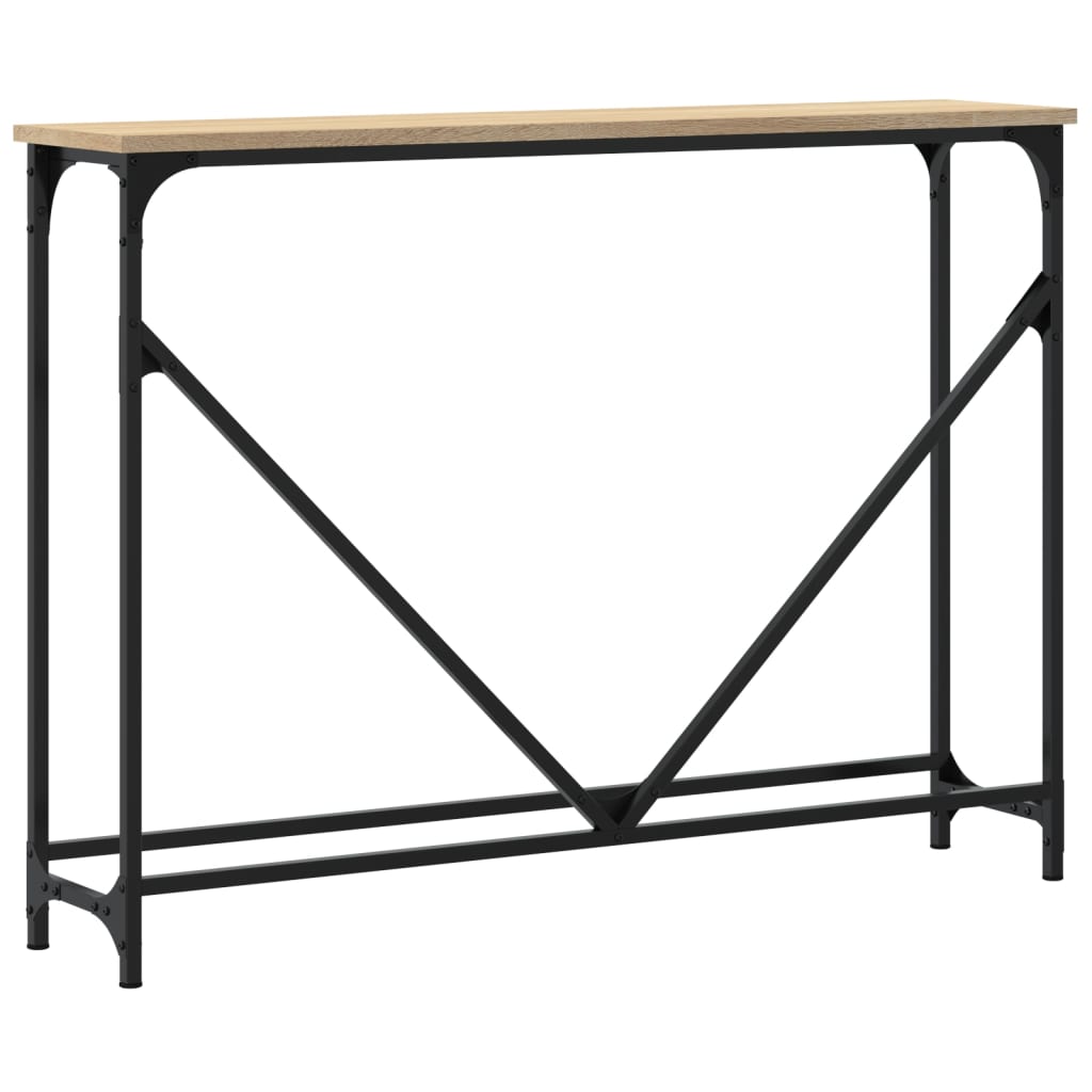 vidaXL Mesa consola madera de ingeniería roble Sonoma 102x22,5x75 cm