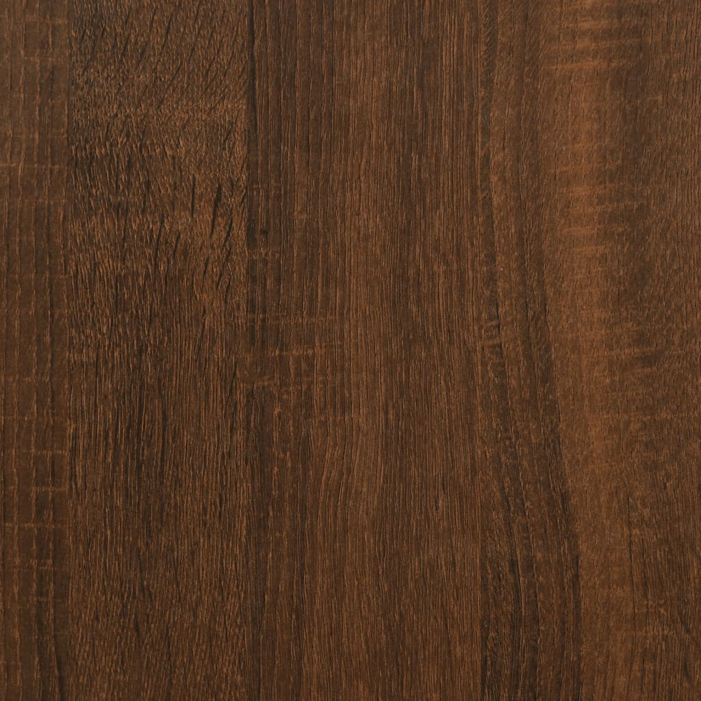 vidaXL Mesa consola madera de ingeniería marrón roble 75x19,5x75 cm