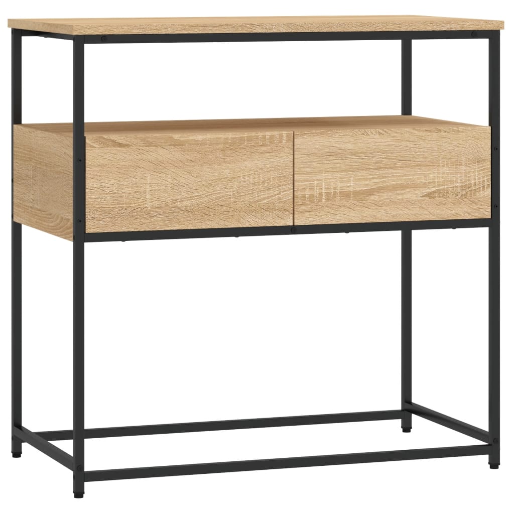 vidaXL Mesa consola madera de ingeniería roble Sonoma 75x40x75 cm