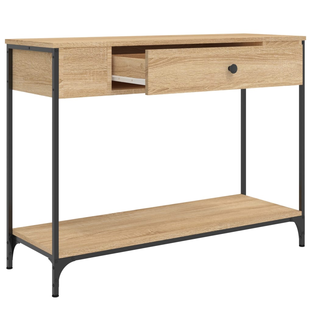 vidaXL Mesa consola madera de ingeniería roble Sonoma 100x34,5x75 cm