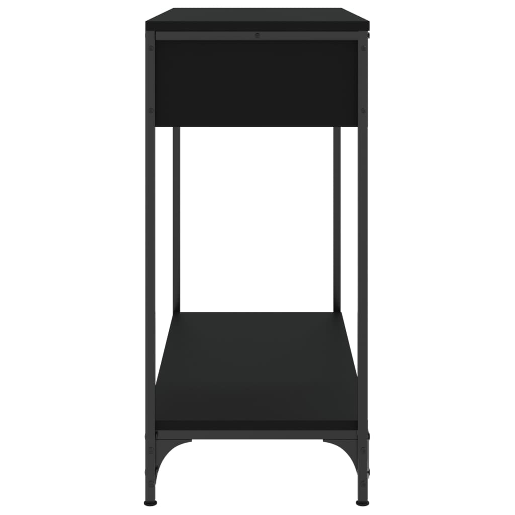 vidaXL Mesa consola madera de ingeniería negro 75x34,5x75 cm