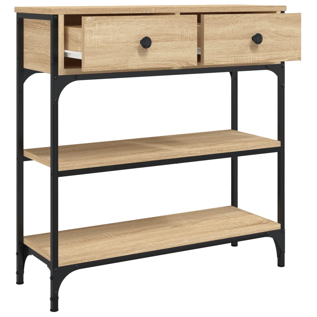 vidaXL Mesa consola madera de ingeniería roble Sonoma 72,5x25x75 cm