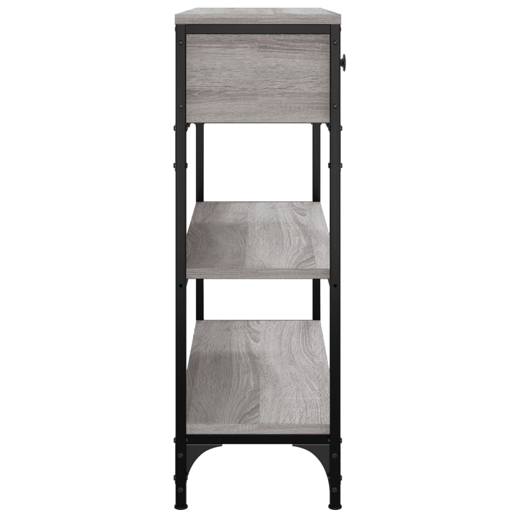 vidaXL Mesa consola madera de ingeniería gris Sonoma 72,5x25x75 cm