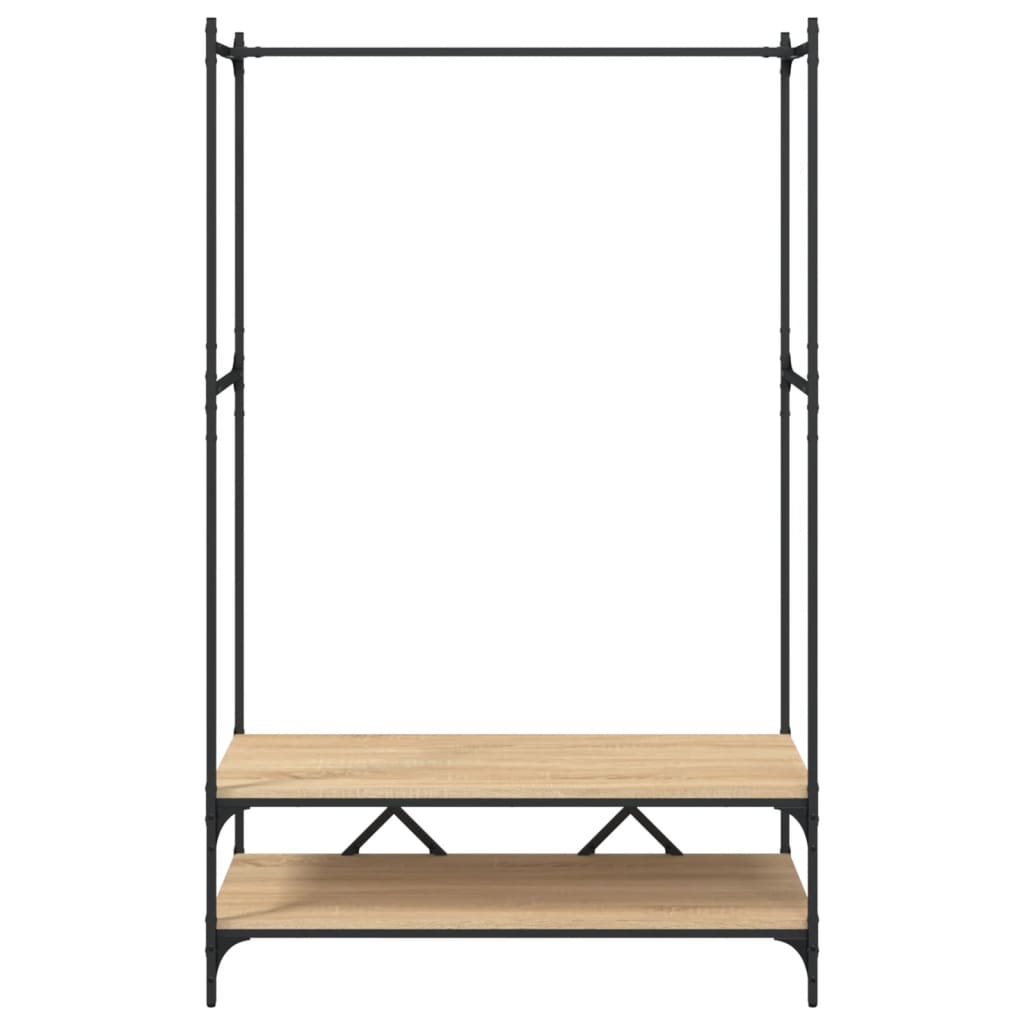vidaXL Perchero con estantes madera de ingeniería roble Sonoma
