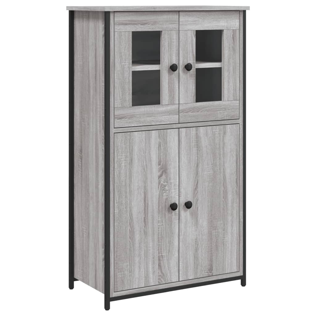 vidaXL Aparador alto madera contrachapada gris Sonoma 62x32x106,5 cm