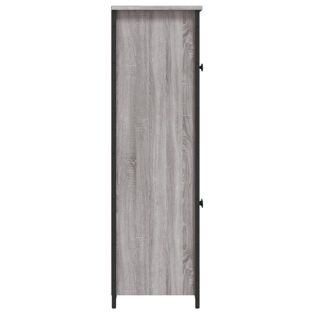 vidaXL Aparador alto madera contrachapada gris Sonoma 62x32x106,5 cm