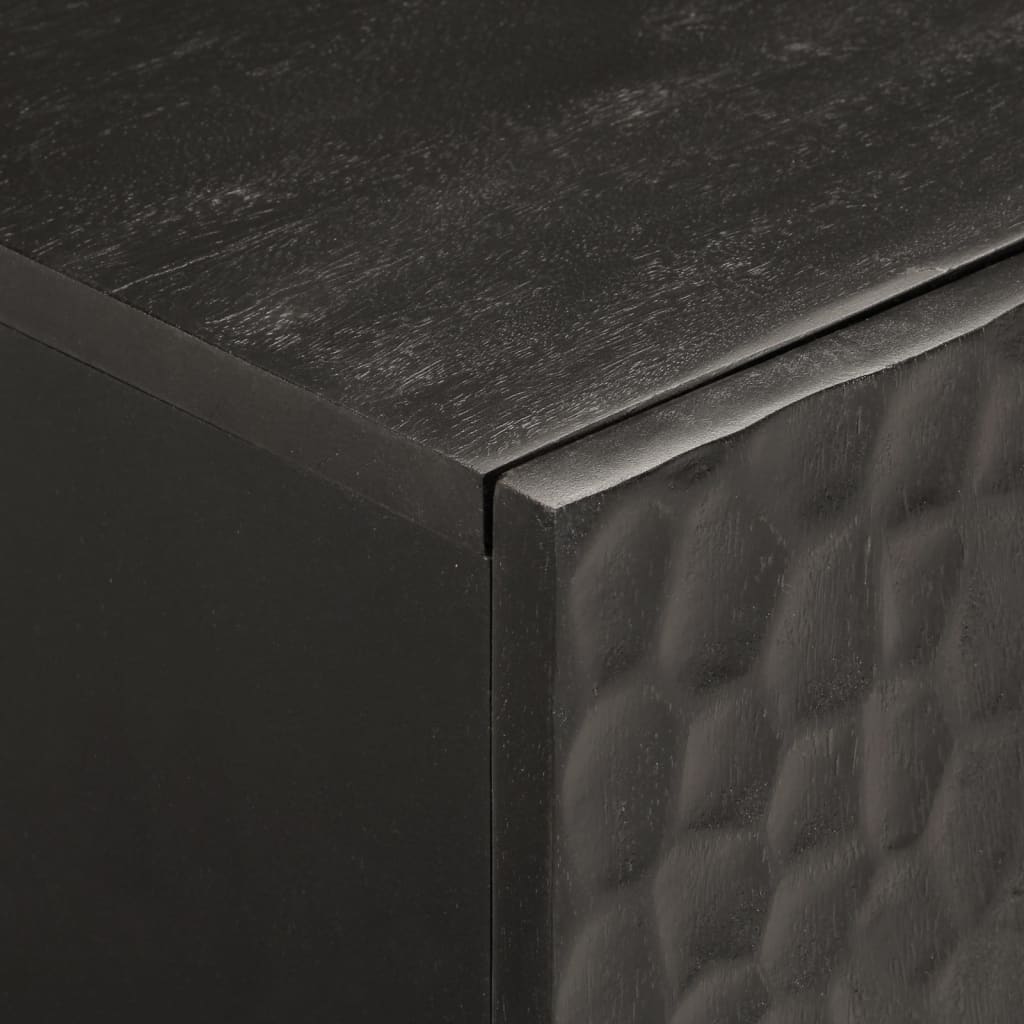 vidaXL Mueble de TV madera maciza de mango negro 105x33x46 cm