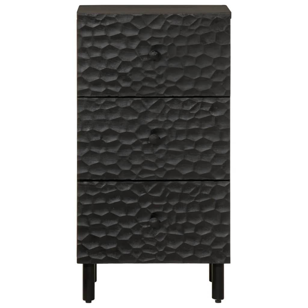 vidaXL Aparador madera maciza de mango negro 40x33x75 cm