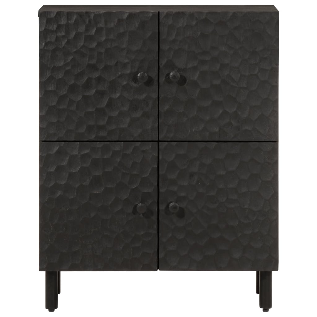 vidaXL Aparador madera maciza de mango negro 60x33x75 cm