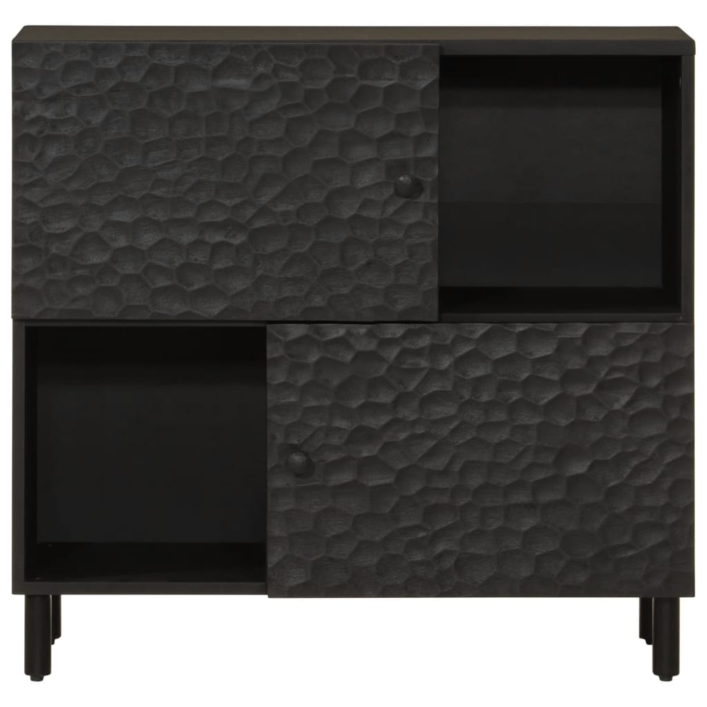 vidaXL Aparador madera maciza de mango negro 80x33x75 cm