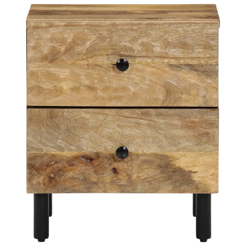 vidaXL Mesitas de noche 2 uds madera maciza de mango 40x33x46 cm