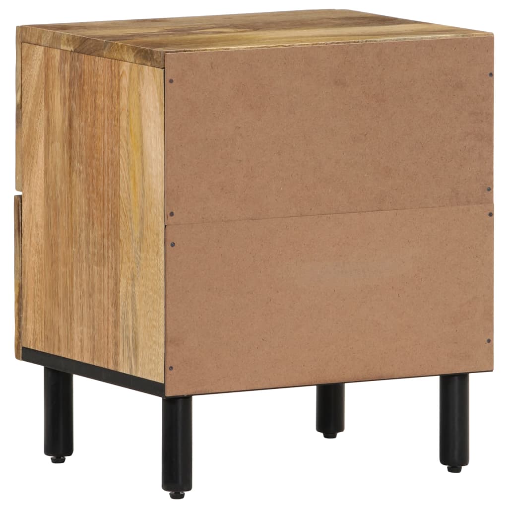 vidaXL Mesitas de noche 2 uds madera maciza de mango 40x33x46 cm