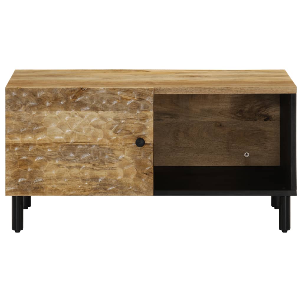 vidaXL Mesa de centro de madera maciza de mango 80x50x40 cm