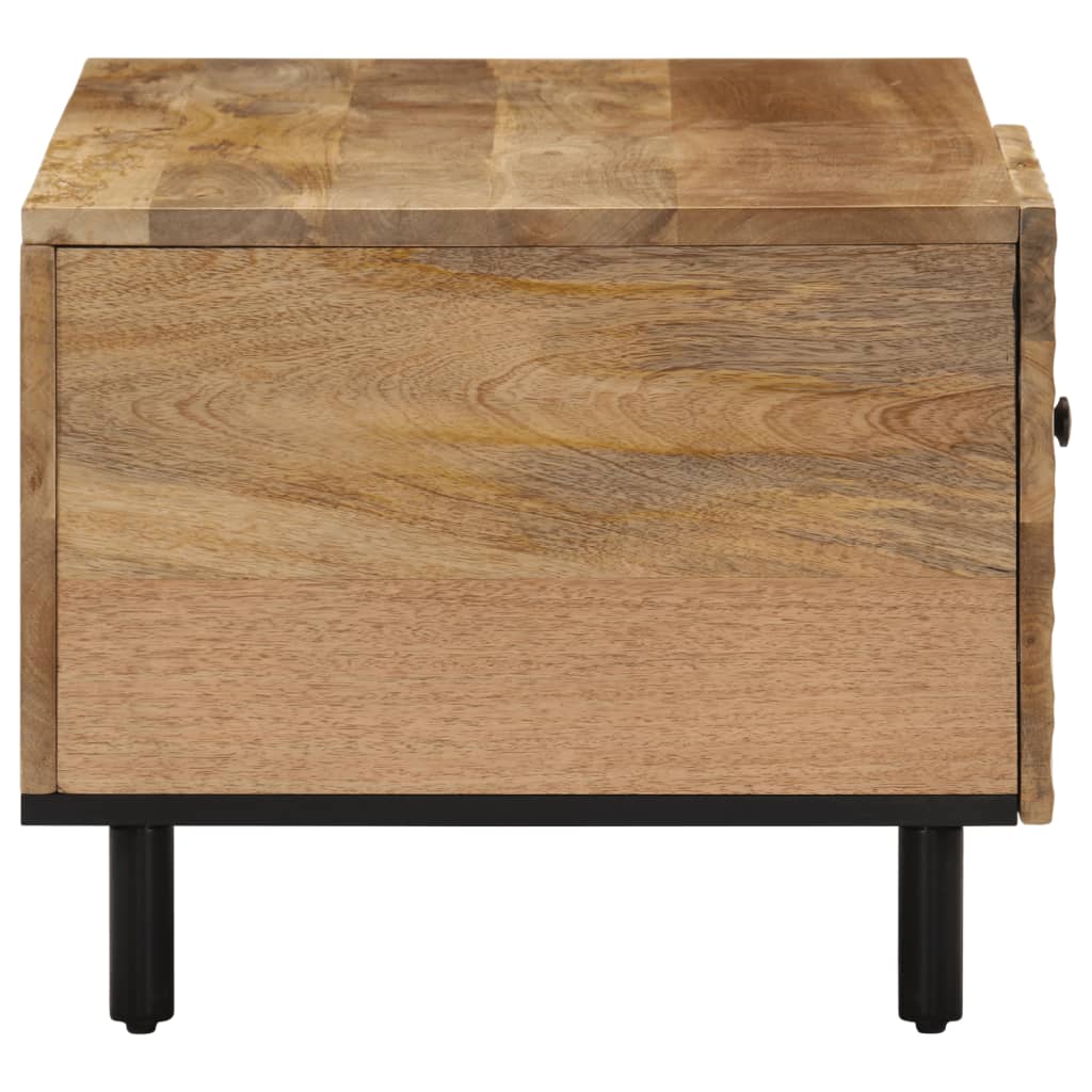 vidaXL Mesa de centro de madera maciza de mango 80x50x40 cm