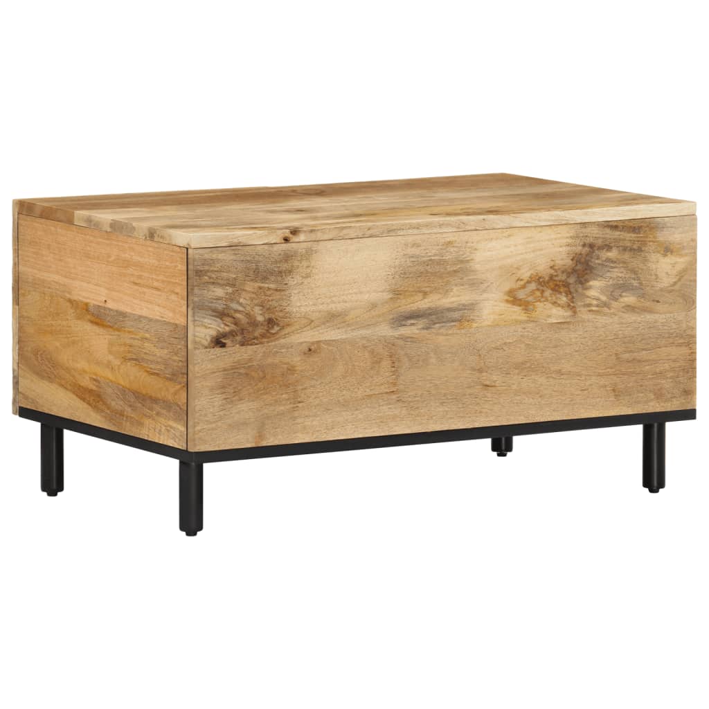 vidaXL Mesa de centro de madera maciza de mango 80x50x40 cm