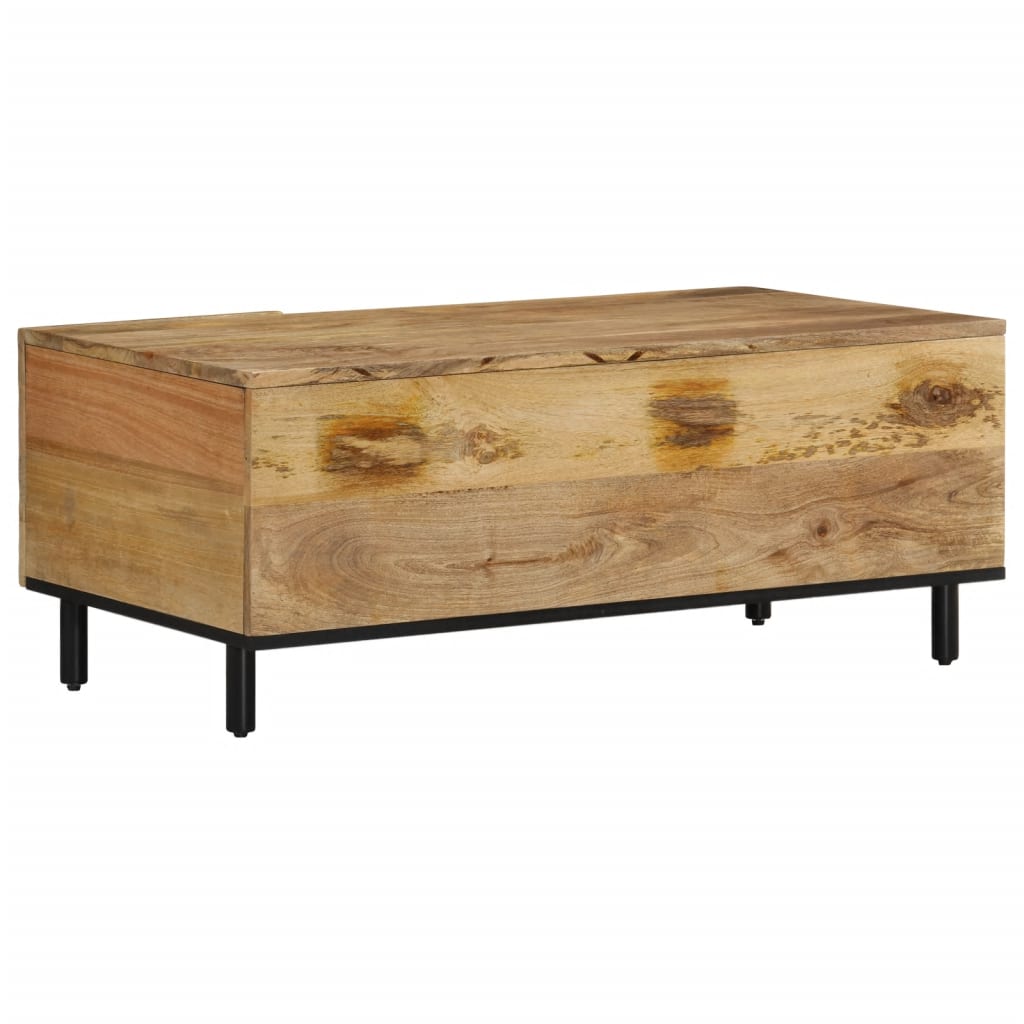 vidaXL Mesa de centro de madera maciza mango 100x54x40 cm