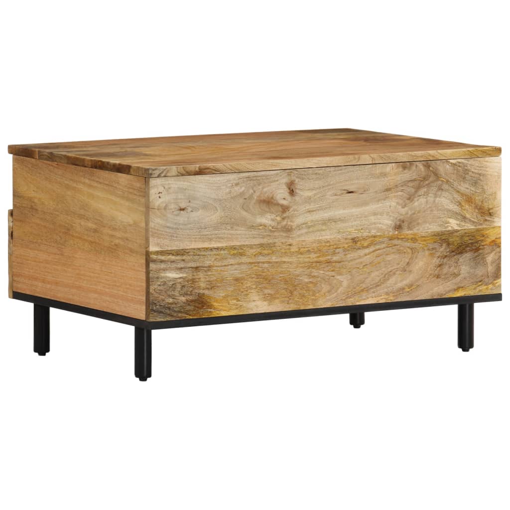 vidaXL Mesa de centro de madera maciza mango 80x54x40 cm