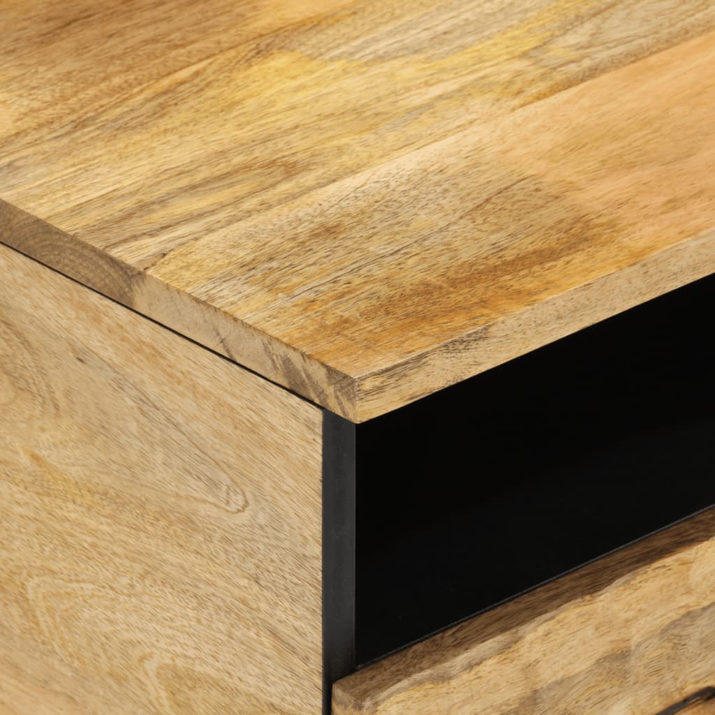 vidaXL Mesa de centro de madera maciza mango 80x54x40 cm