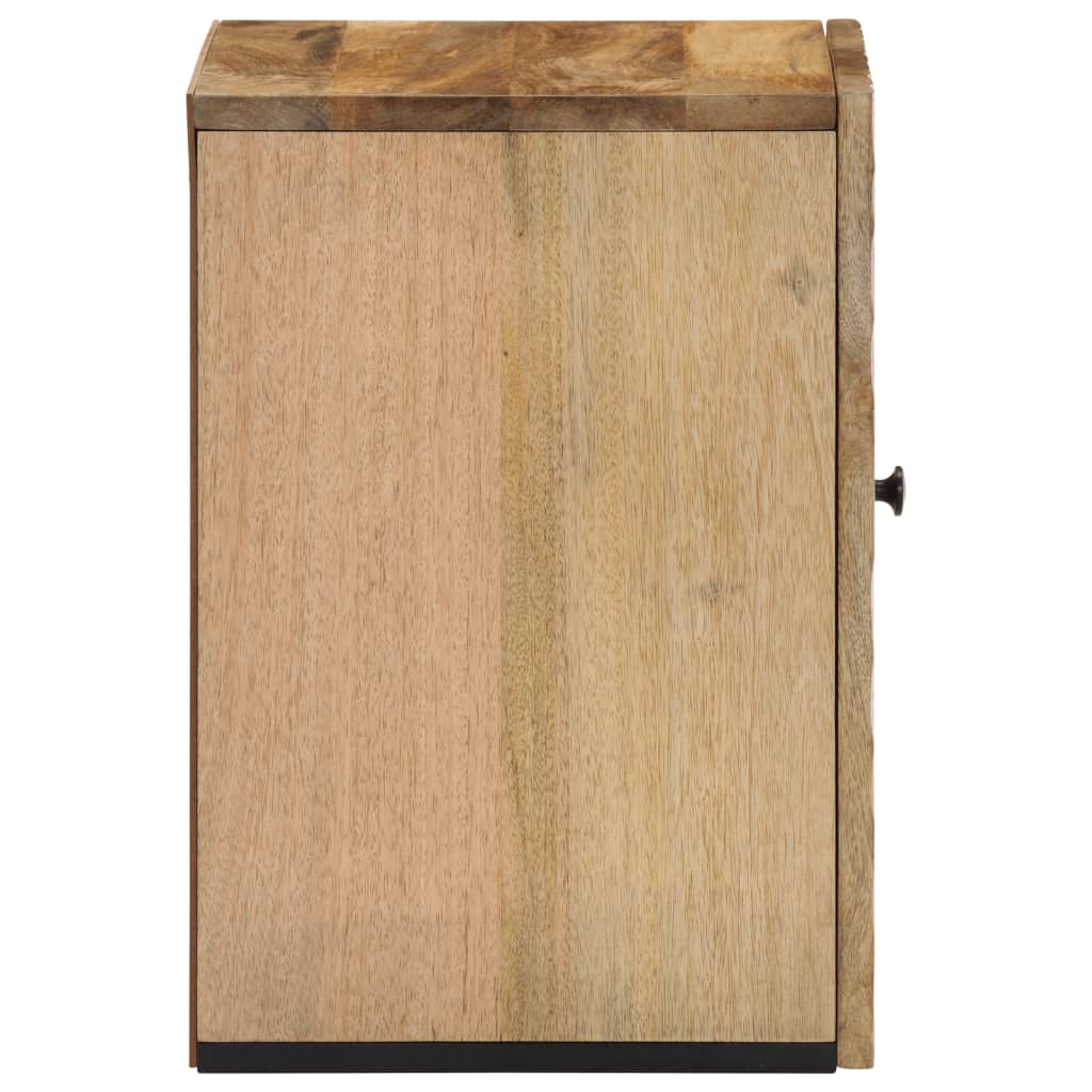 vidaXL Armario de baño de pared madera maciza de mango 38x33x48 cm