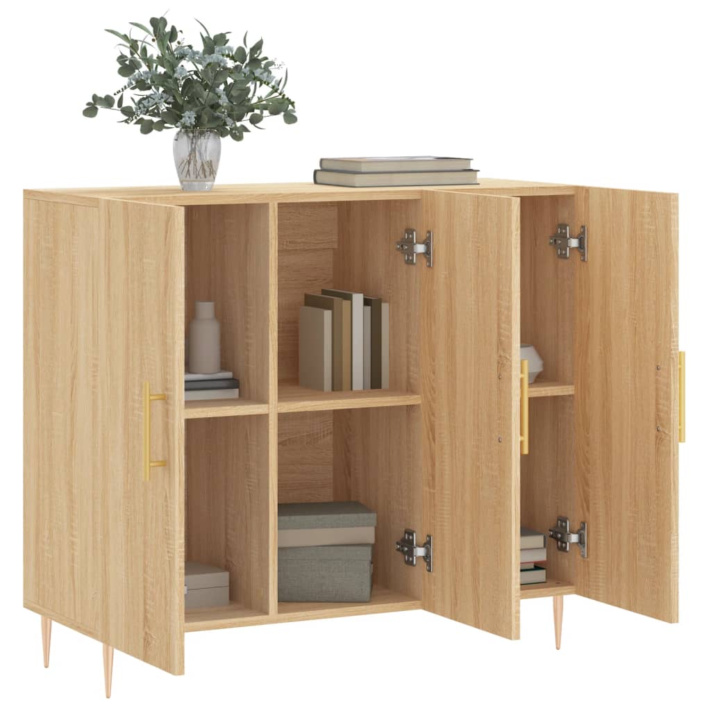 vidaXL Aparador de madera de ingeniería roble Sonoma 90x34x80 cm