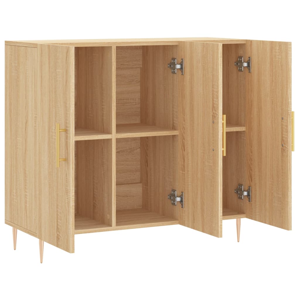 vidaXL Aparador de madera de ingeniería roble Sonoma 90x34x80 cm