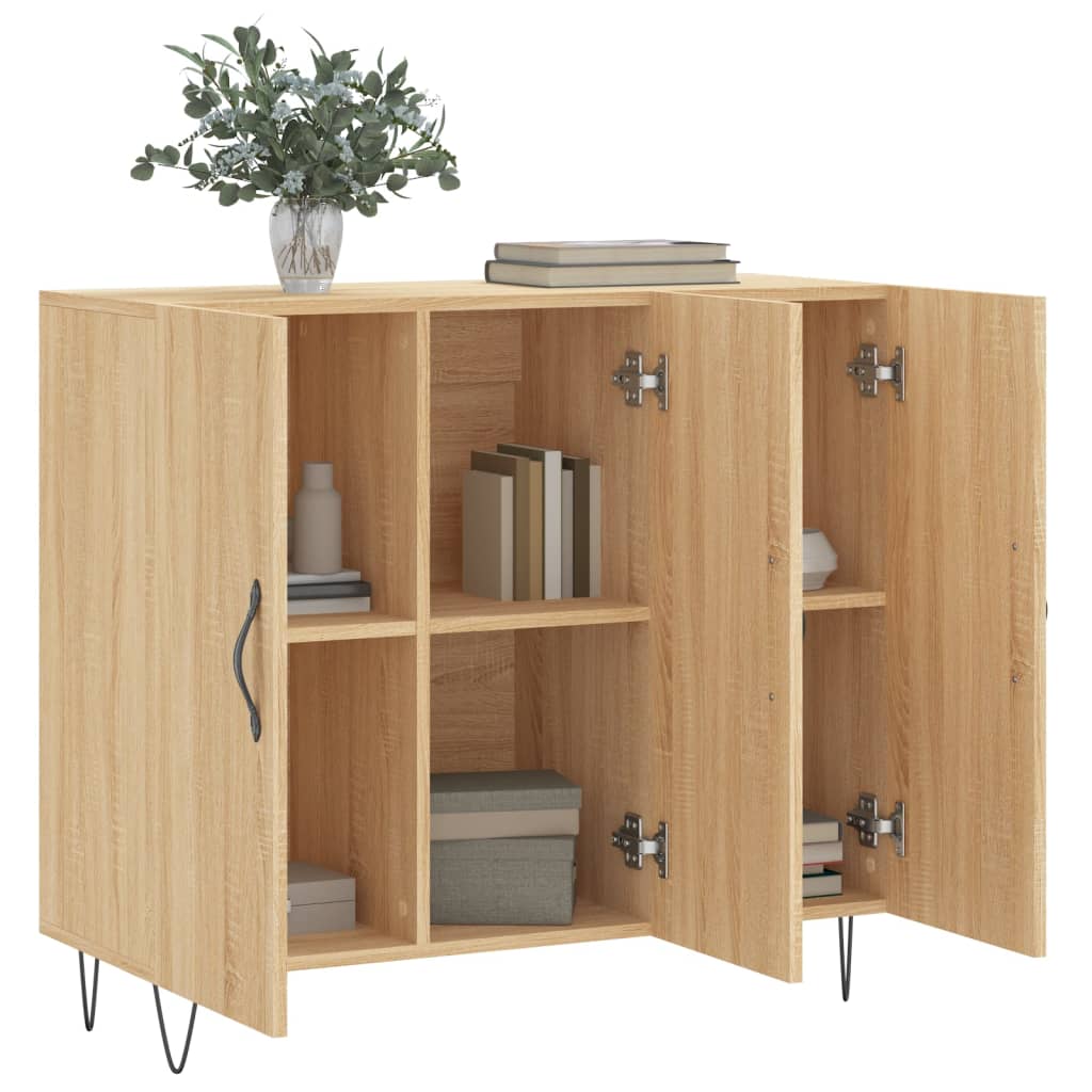 vidaXL Aparador de madera de ingeniería roble Sonoma 90x34x80 cm