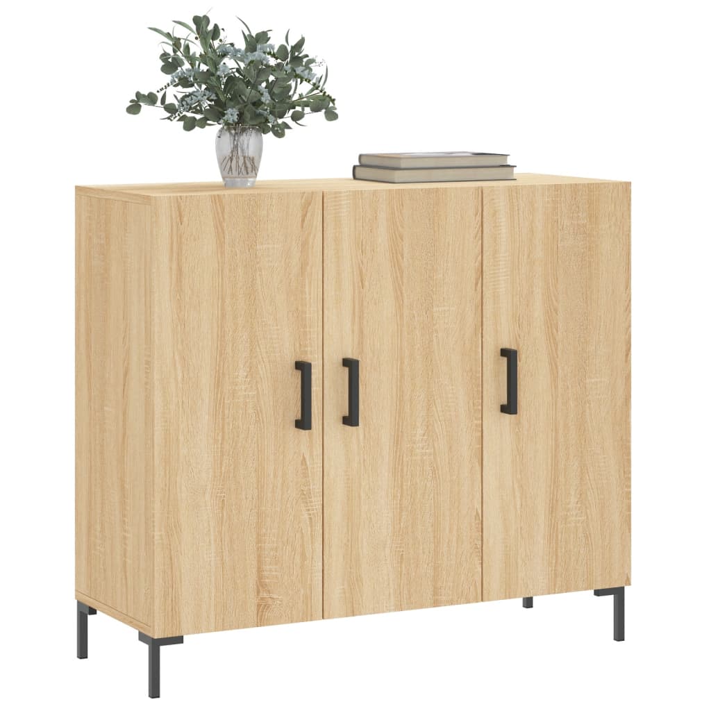 vidaXL Aparador de madera de ingeniería roble Sonoma 90x34x80 cm