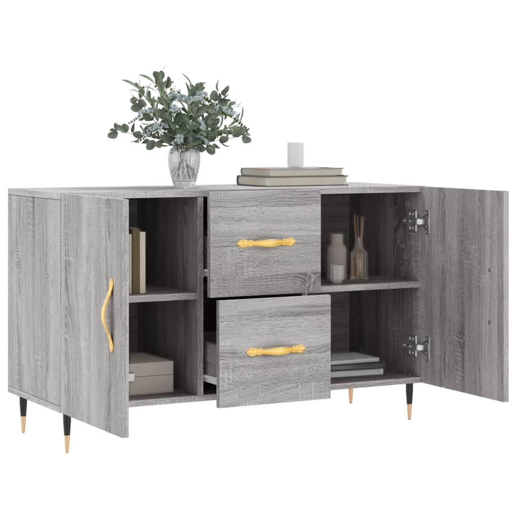 vidaXL Aparador de madera de ingeniería gris Sonoma 100x36x60 cm