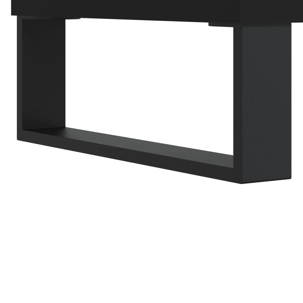 vidaXL Aparador de madera de ingeniería negro 100x36x60 cm