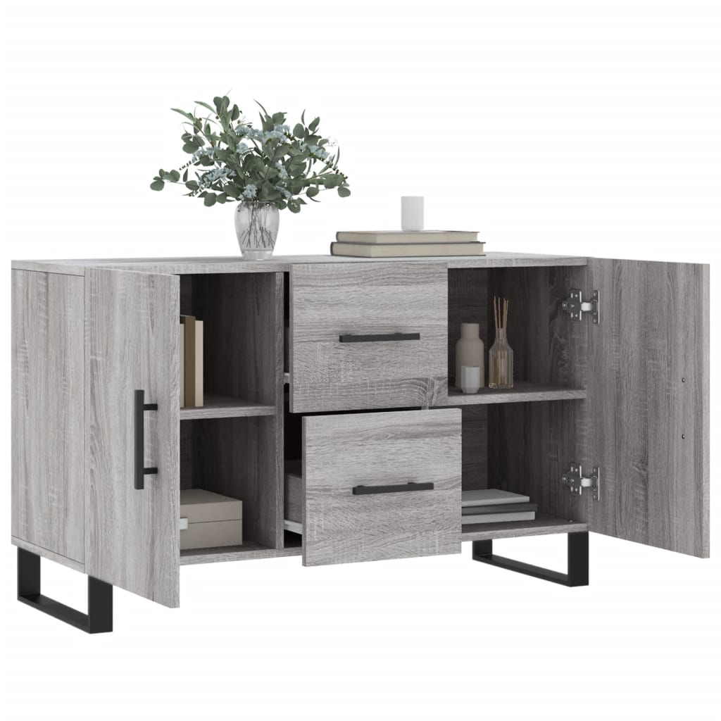 vidaXL Aparador de madera de ingeniería gris Sonoma 100x36x60 cm