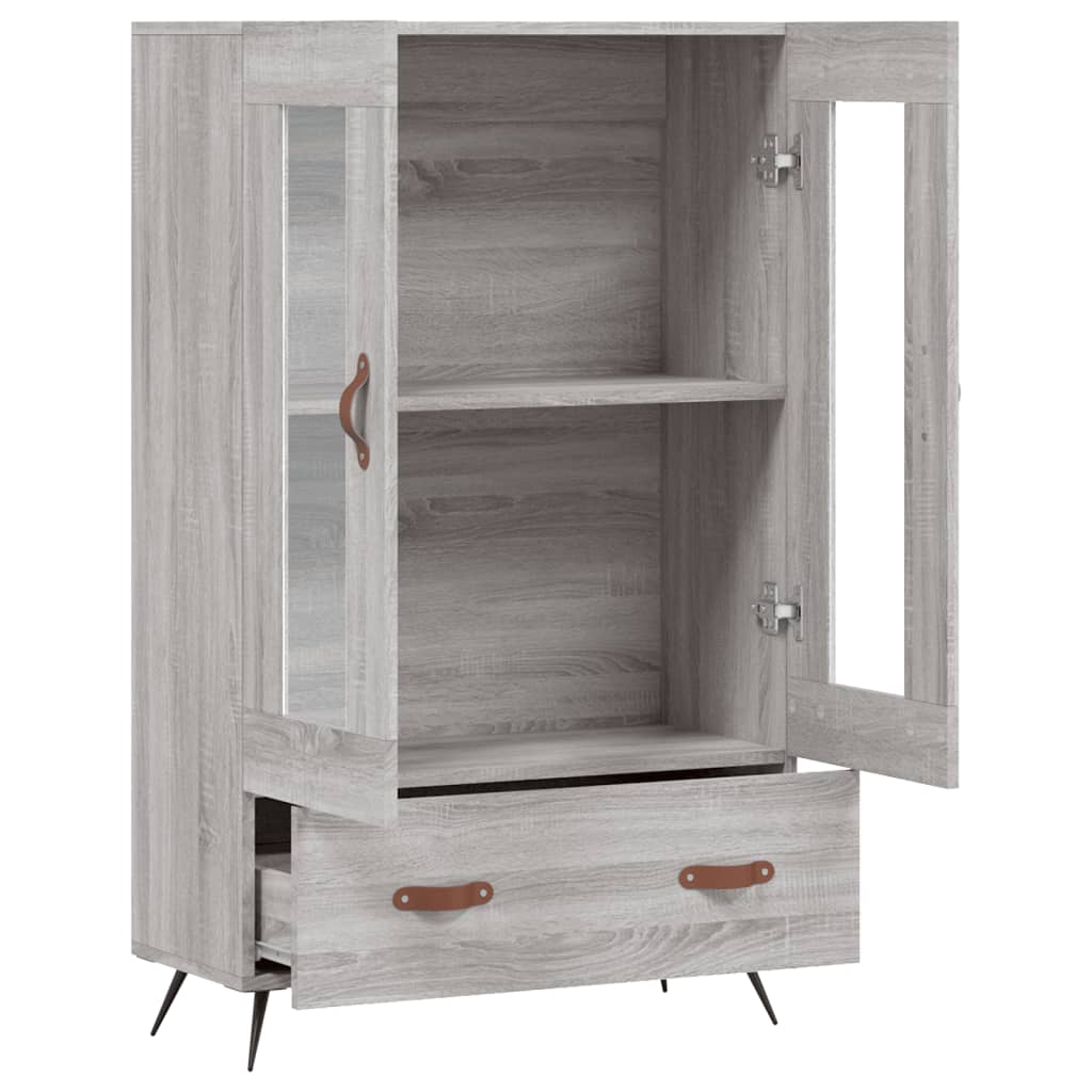 vidaXL Aparador alto madera de ingeniería gris Sonoma 69,5x31x115 cm